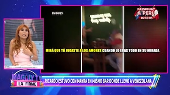 Ricardo Mendoza estuvo con Mayra Goñi en el mismo bar donde llevó a venezolana. (Captura: Magaly TV La Firme)