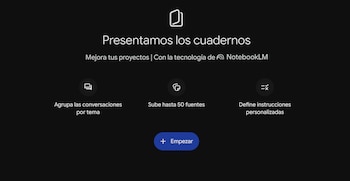 Gemini cuenta con una herramienta llamada cuadernos.