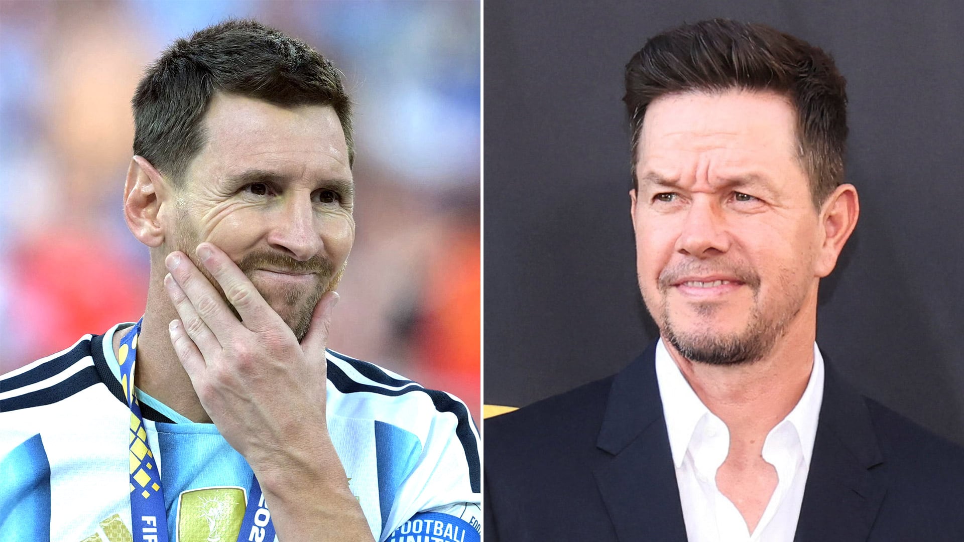 Messi y Wahlberg. El desembarco de la Pulga en la MLS potenció el interés de las celebridades por el fútbol
