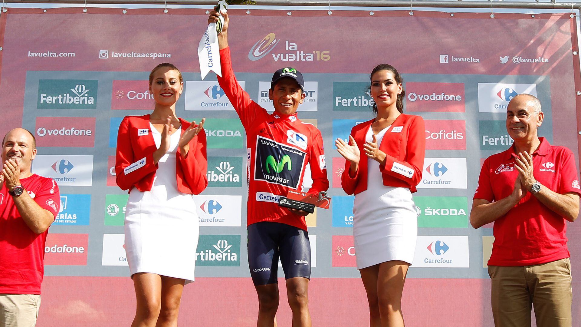 En 2016, Nairo Quintana se coronó campeón de la Vuelta a España - crédito Prensa Movistar Team