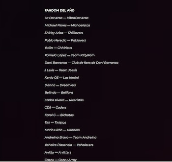 Shirley Arica y los Shililovers competirán en la categoría Fandom del Año de los Premios HEAT Latin Music Awards 2026.