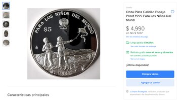 Moneda niños. (Mercado Libre)