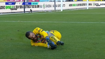 Así quedó el tobillo de