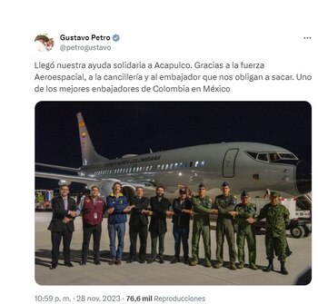 Trino del presidente Petro sobre