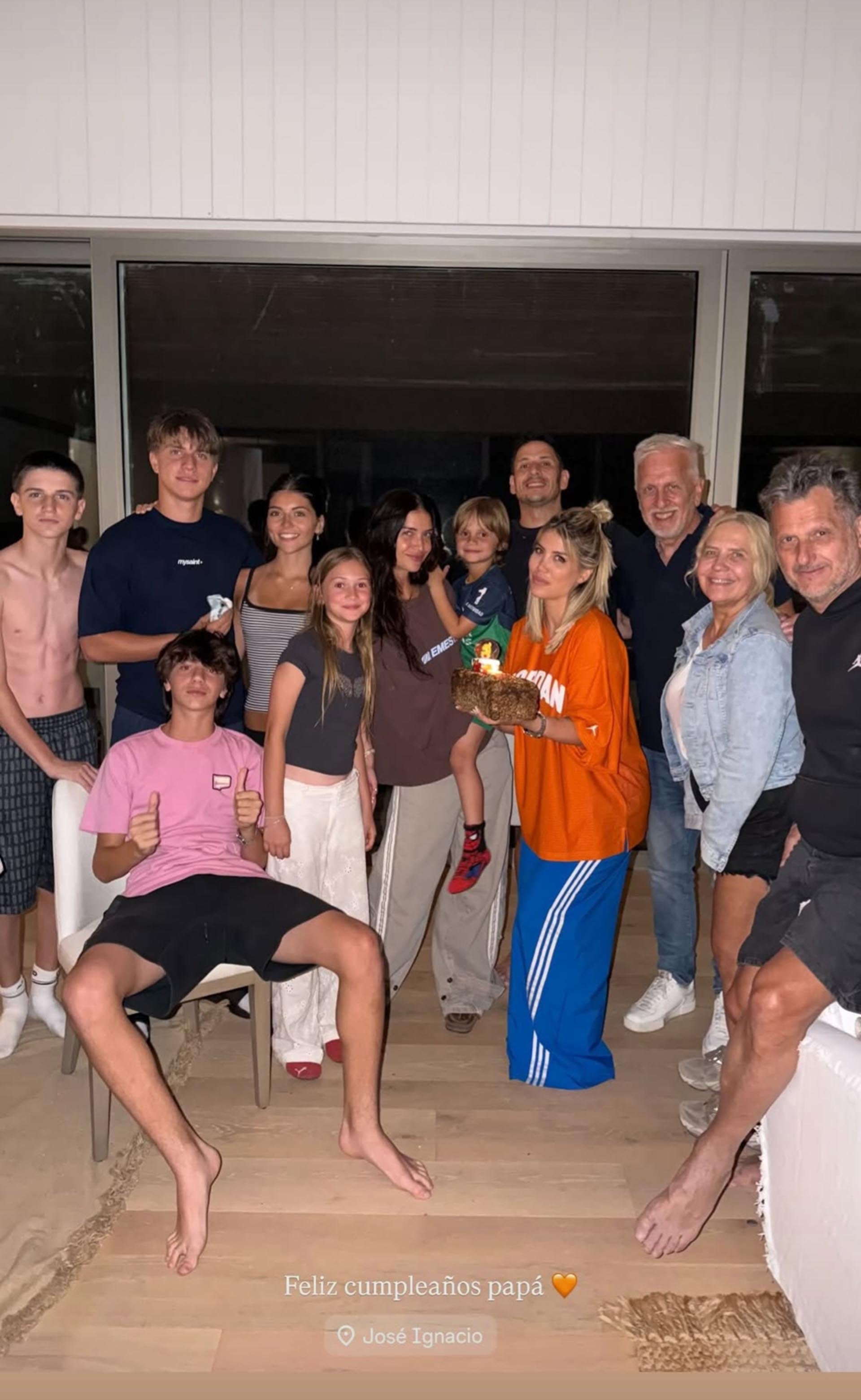 El núcleo familiar de Wanda Nara en Punta del Este incluye la celebración del cumpleaños de su padre Andrés Nara durante las fiestas de diciembre