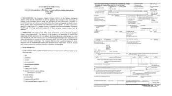 Dos folios impresos en inglés con texto explicativo a la izquierda y un formulario oficial de contrato gubernamental a la derecha