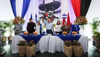La Asamblea Nacional de Nicaragua aprobó una reforma constitucional impulsada por Daniel Ortega y Rosario Murillo contra la extraterritorialidad de leyes extranjeras. (Retoma de: Asamblea Nacional de Nicaragua)