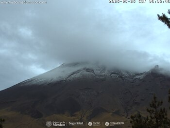 Monitoreo del Popocatépetl este 25
