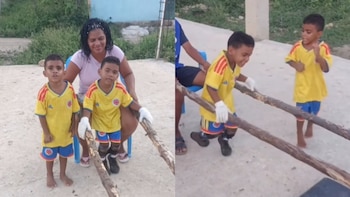 Niño de 5 años se hace viral por apoyar a su hermano con parálisis cerebral durante sus terapias