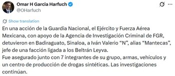Em sua declaração, Harfuch relatou