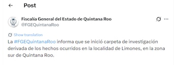 La Fiscalía General de Quintana