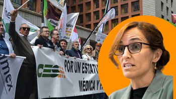 Concentración de médicos ante el