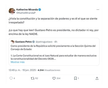 Con este mensaje, la representante