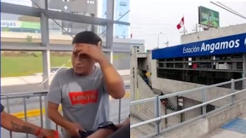 Usuarios del Metropolitano detuvieron a un presunto delincuente de celulares en la estación Angamos