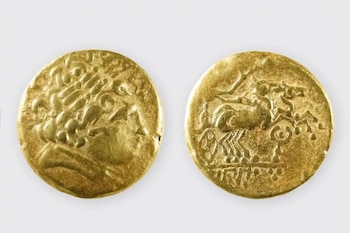 Las monedas encontradas. (Nicole Gebhard/Archaeology