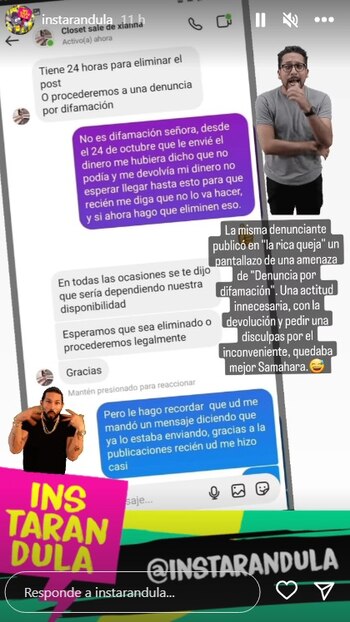 Samahara Lobatón amenazó a usuaria