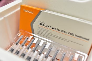 The Sinovac vaccine is pictured