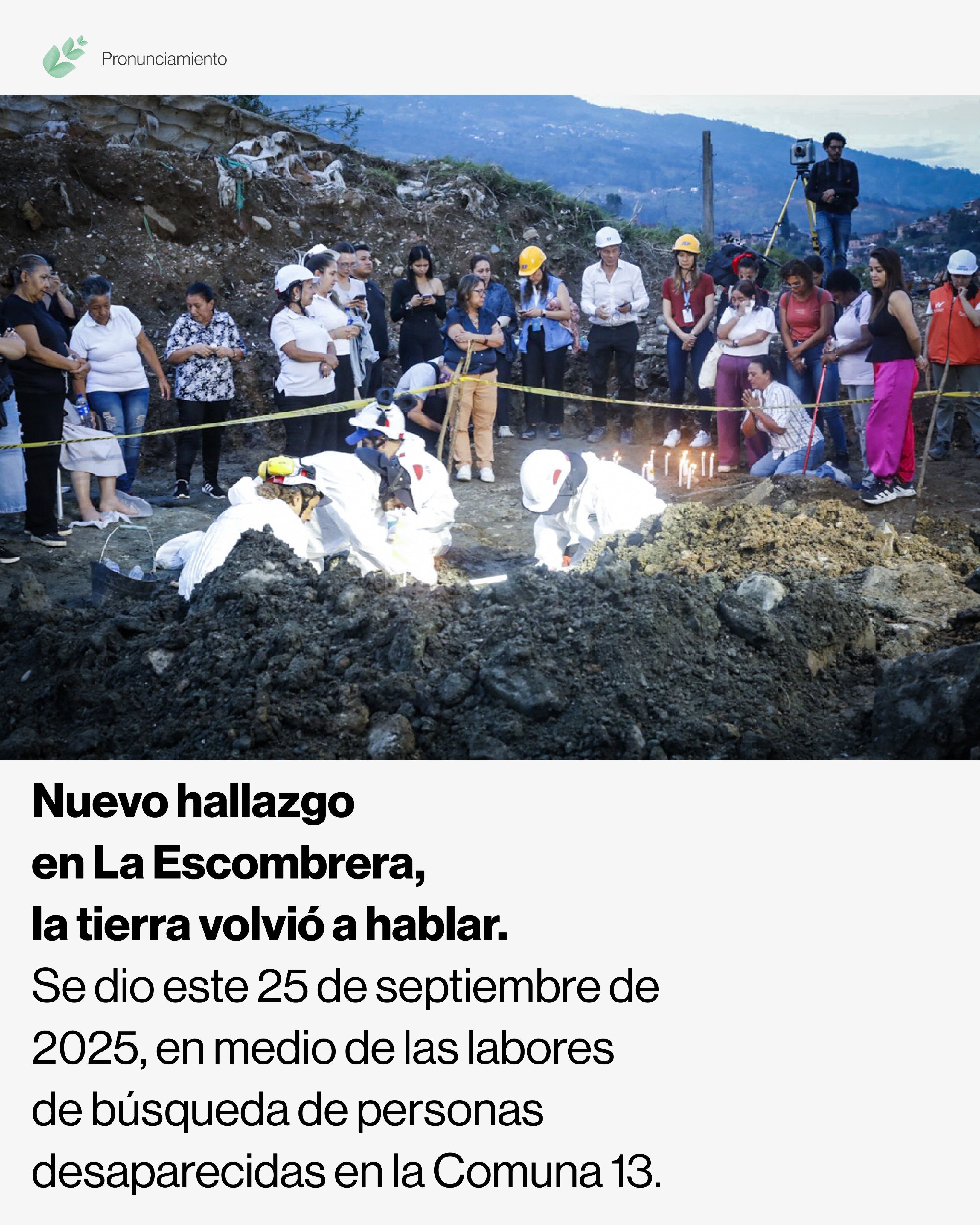 Encontrar el séptimo cuerpo en La Escombrera, En la Comuna 13 de Medellín - crédito @cjlibertad/X