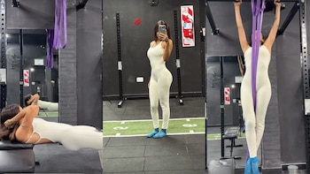 María Becerra mostró su rutina de entrenamiento y tuvo un divertido ida y vuelta con sus fans