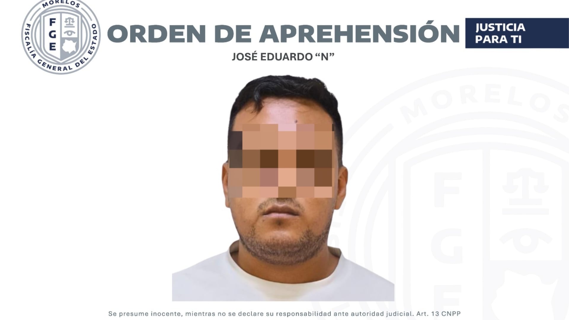 Capturan en Temixco al presunto asesino de Alexis Herrera, abogado perteneciente al Poder Judicial de Morelos. - @Fiscalia_Mor·