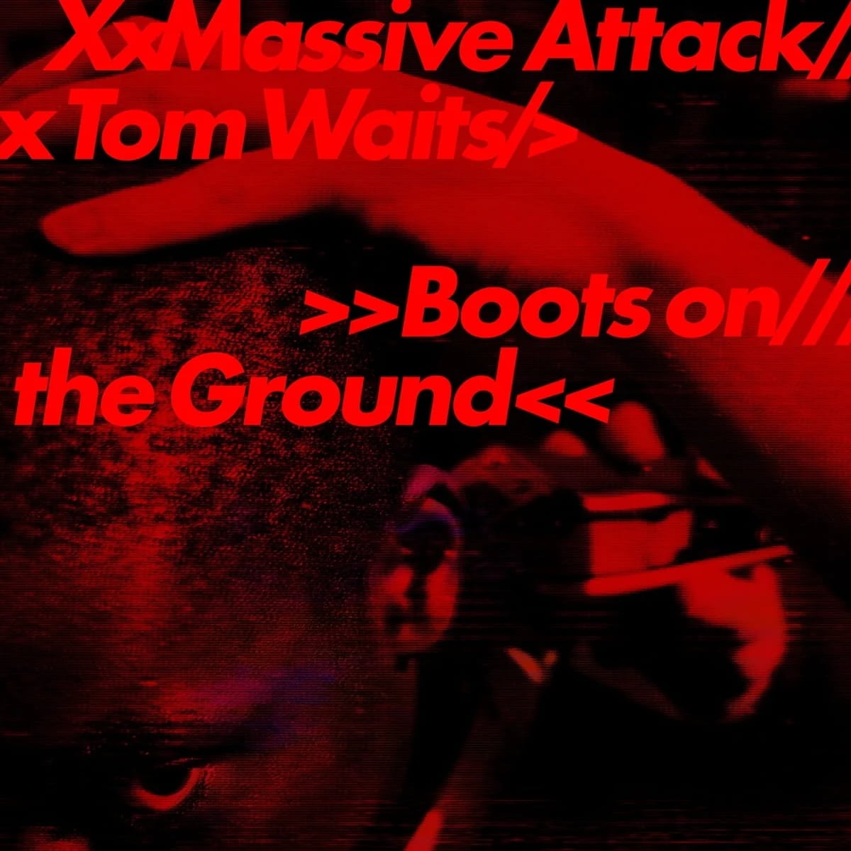 Tapa del single 'Boots on the Ground', de Massive Attack y Tom Waits
