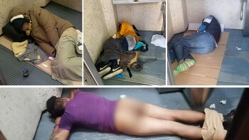 Gente durmiendo que se han