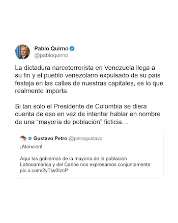 El tweet de Pablo Quirno