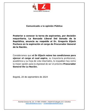 El Partido Liberal oficializó su