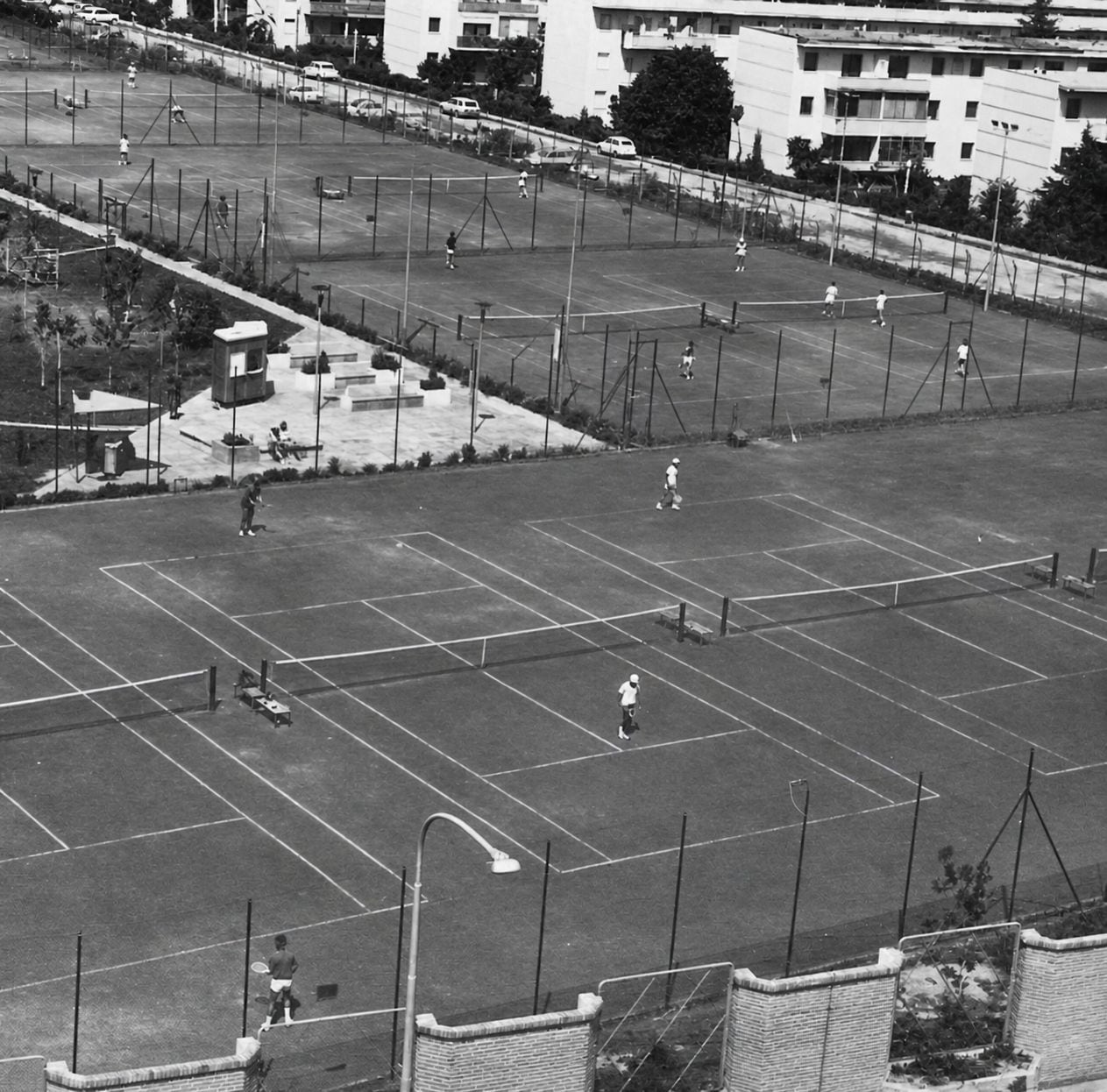 El complejo de tenis de Vélez en 1979, año de su inauguración