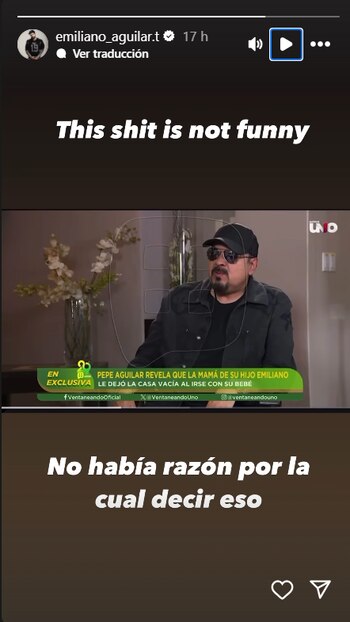 Emiliano Aguilar compartió una historia