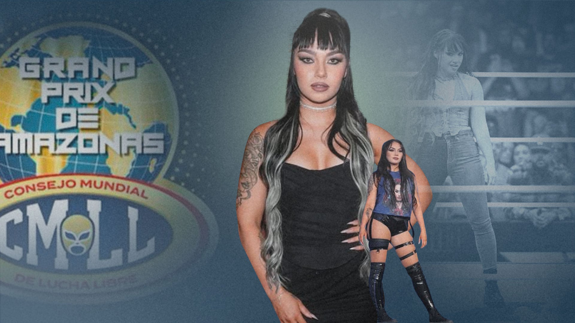 Skye Blue expresa su emoción por luchar por primera vez en México y promete dar lo mejor de sí en la Arena México durante el Grand Prix de Amazonas 2025. (Ilustración: Jovani Pérez)