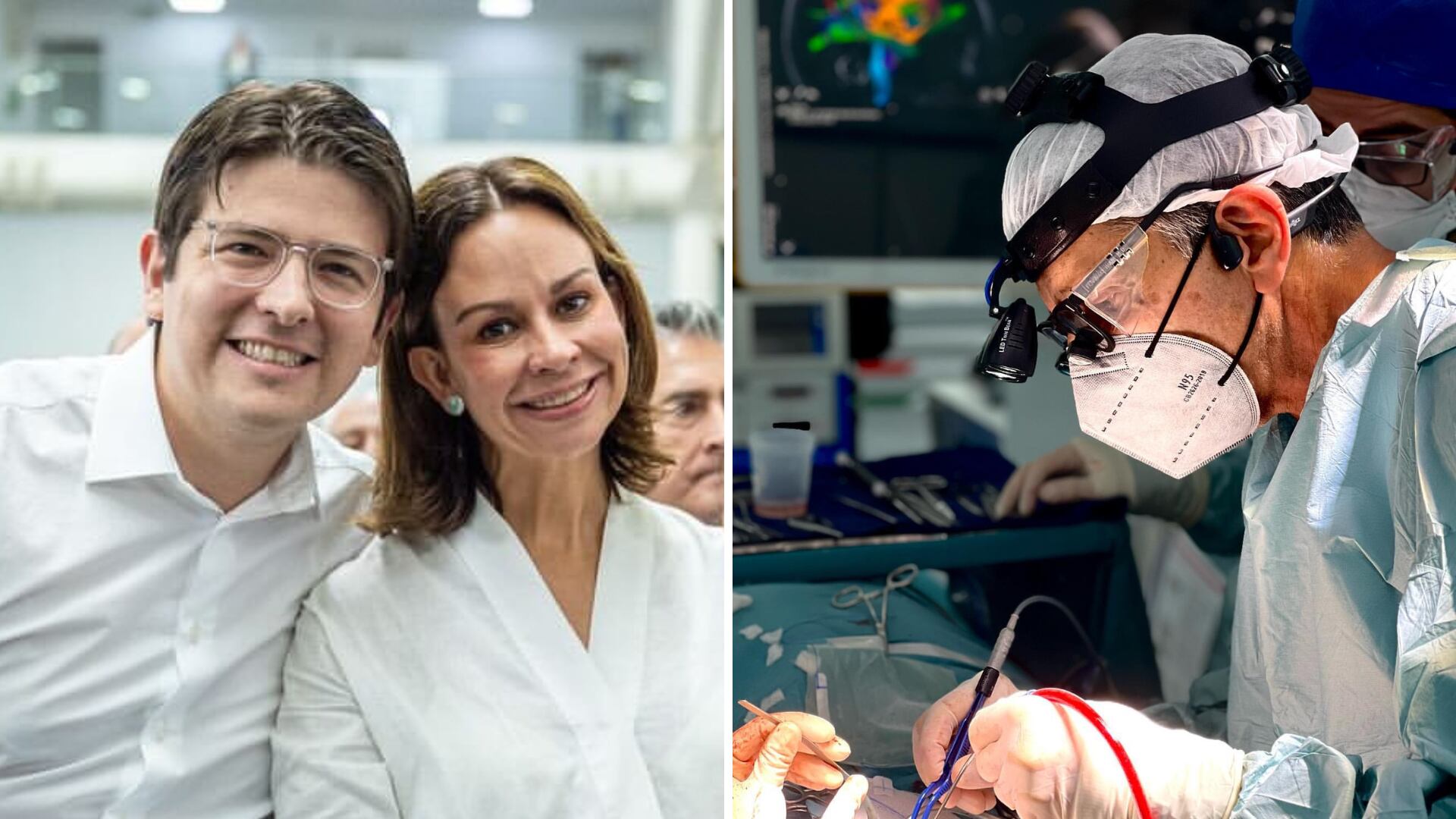 Maria Claudia Tarazona, esposa de Miguel Uribe Turbay, continua con su compañía en la Clinica Fundación Santa Fe tras varias intervenciones - crédito @fernandohakimneurocirujano - @maclaudiat/Instagram