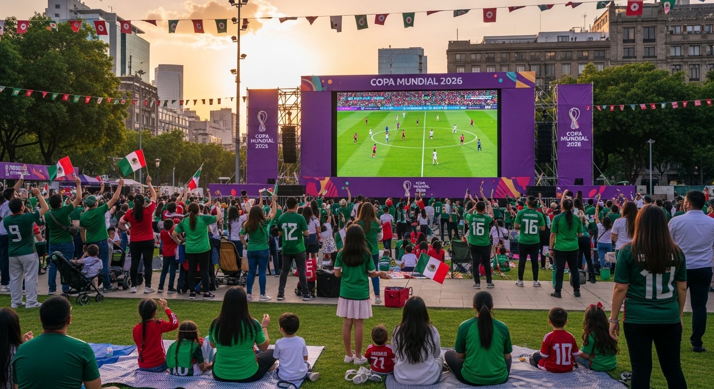El Gobierno de la CDMX anunció 18 sedes públicas con transmisión gratuita de partidos del Mundial 2026 en distintas alcaldías. (Imagen Ilustrativa Infobae)