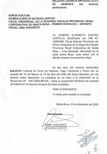 Solicitud de licencia de la