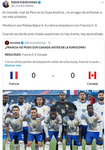 El tuit de Eddie Fleischman con una indirecta a Jorge Fossati porque Canadá jugó ante Francia en amistoso.