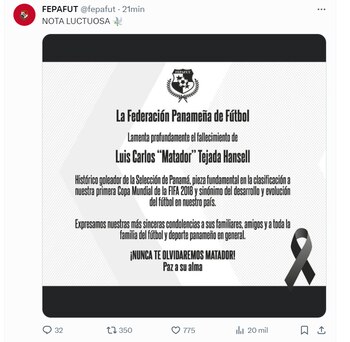 El exjugador panameño Luis Tejada