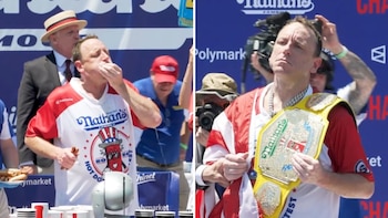 Joey Chestnut y Miki Sudo, los comedores de panchos que convirtieron su reinado en un récord Guinness