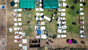 Familiares de las menores de