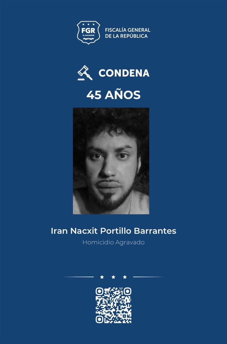 La PNC identificó a Iran Nacxit Portillo Barrantes como el responsable del doble homicidio cometido con un arma blanca tipo corvo. (Foto cortesía FGR)