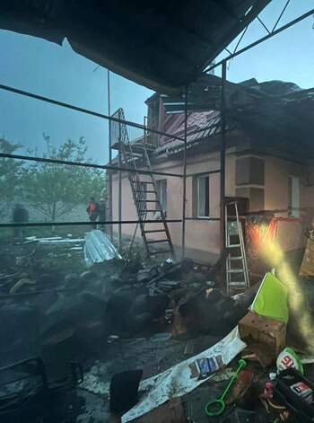 Una casa afectada por el