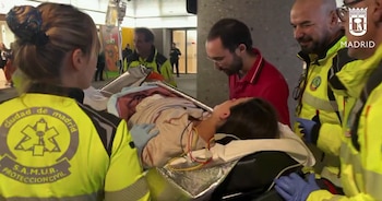 Llegada al hospital de la