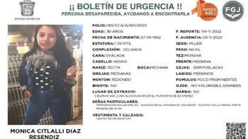 Mónica desapareció el 3 de
