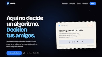 Así es VeinteSocial, la nueva red social española sin algoritmos ni publicidad que busca ofrecer un espacio real