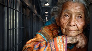 Una mujer japonesa con una