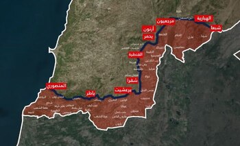 El mapa muestra las aldeas