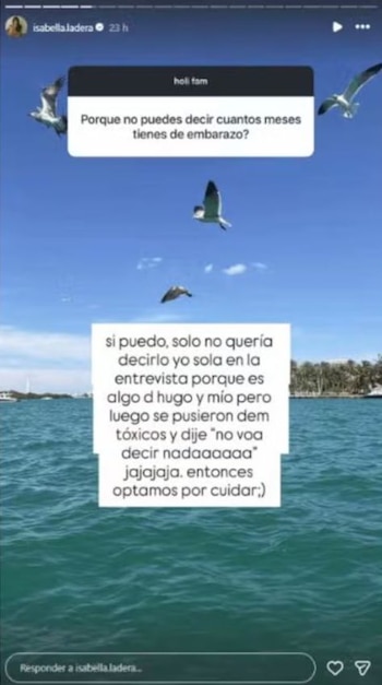 Isabella Ladera decidió no revelar