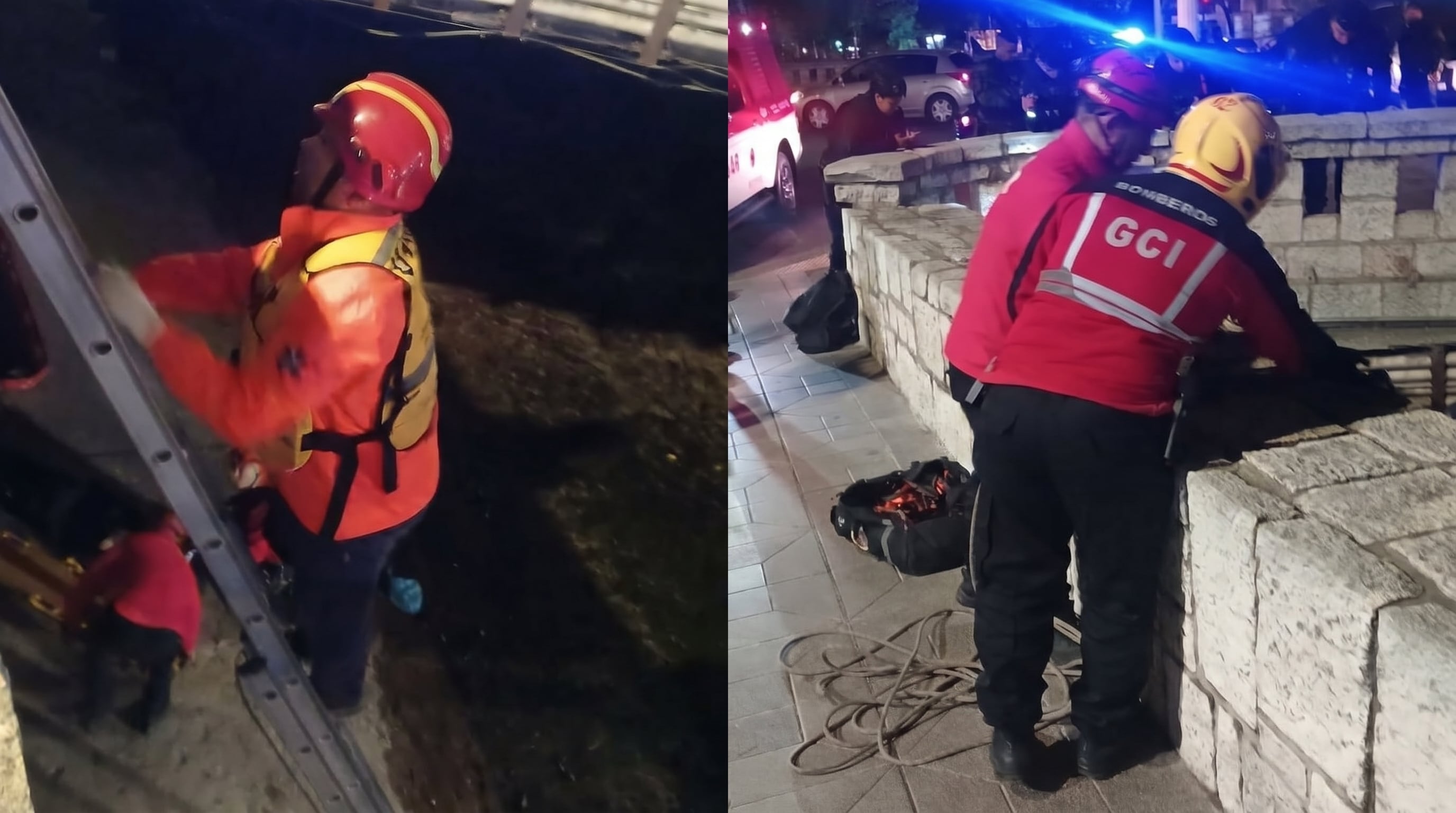 Un hombre tuvo que ser rescatado tras caer al vacío en medio de los festejos de Belgrano (Imagen Ilustrativa Infobae)