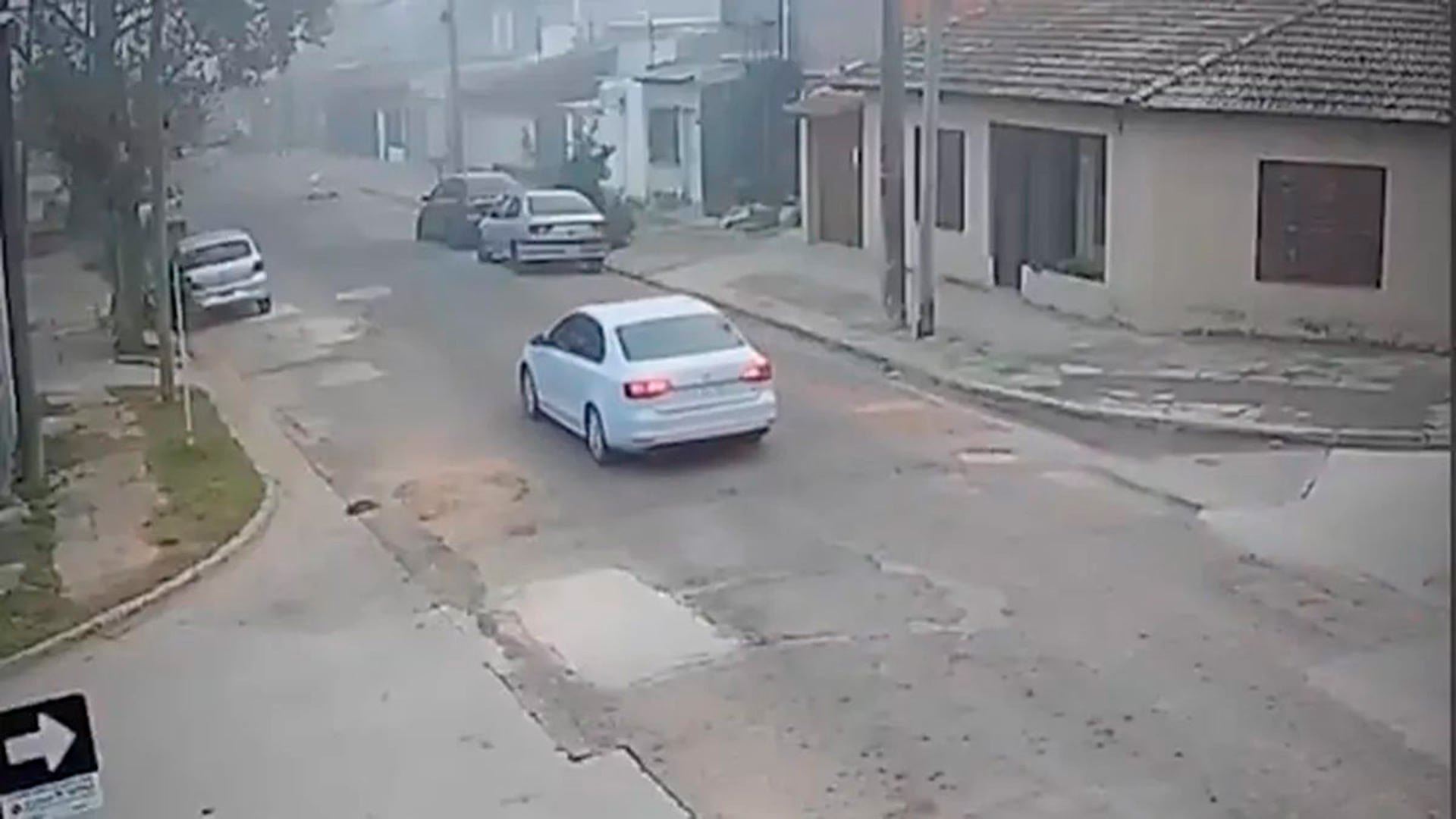 El auto en el que circulaban los detenidos