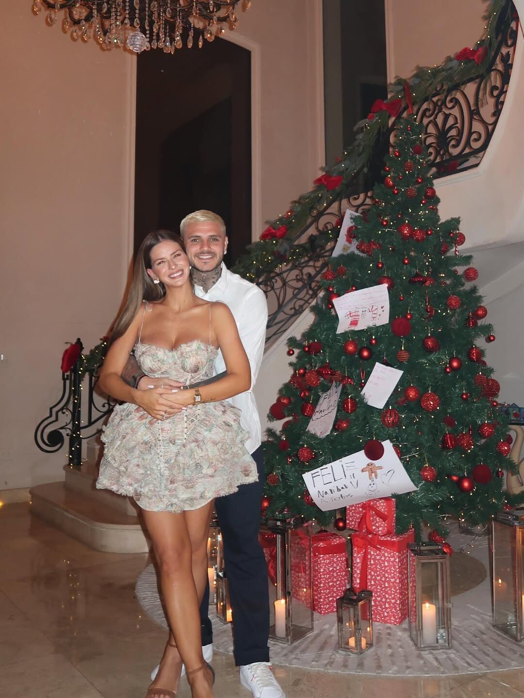 Mauro Icardi y la China Suárez pasaron su segunda Navidad como pareja (Instagram)
