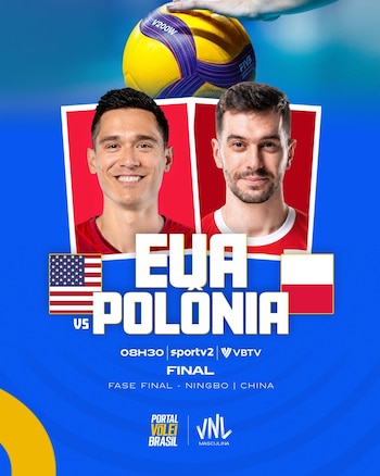 Estados Unidos y Polonia disputarán la final de la VNL Masculino 2026. (@portal_volei)